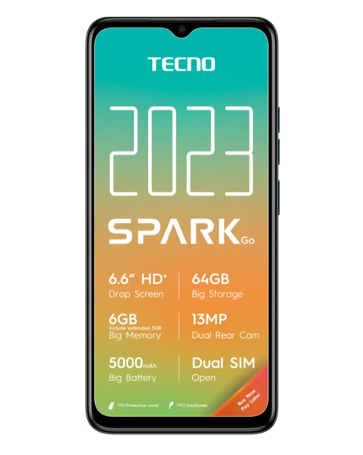 Spark Go 2023 64GB Dual Sim Black Cellphone
