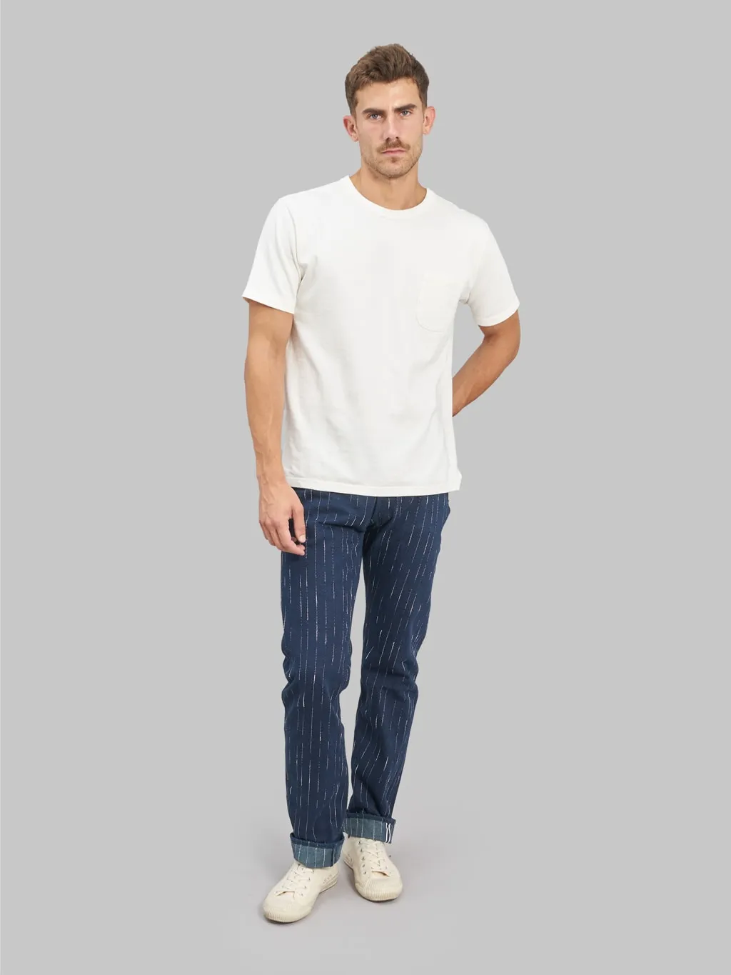 Studio D'artisan D1885 14oz Rain Kasuri Tapered Jeans