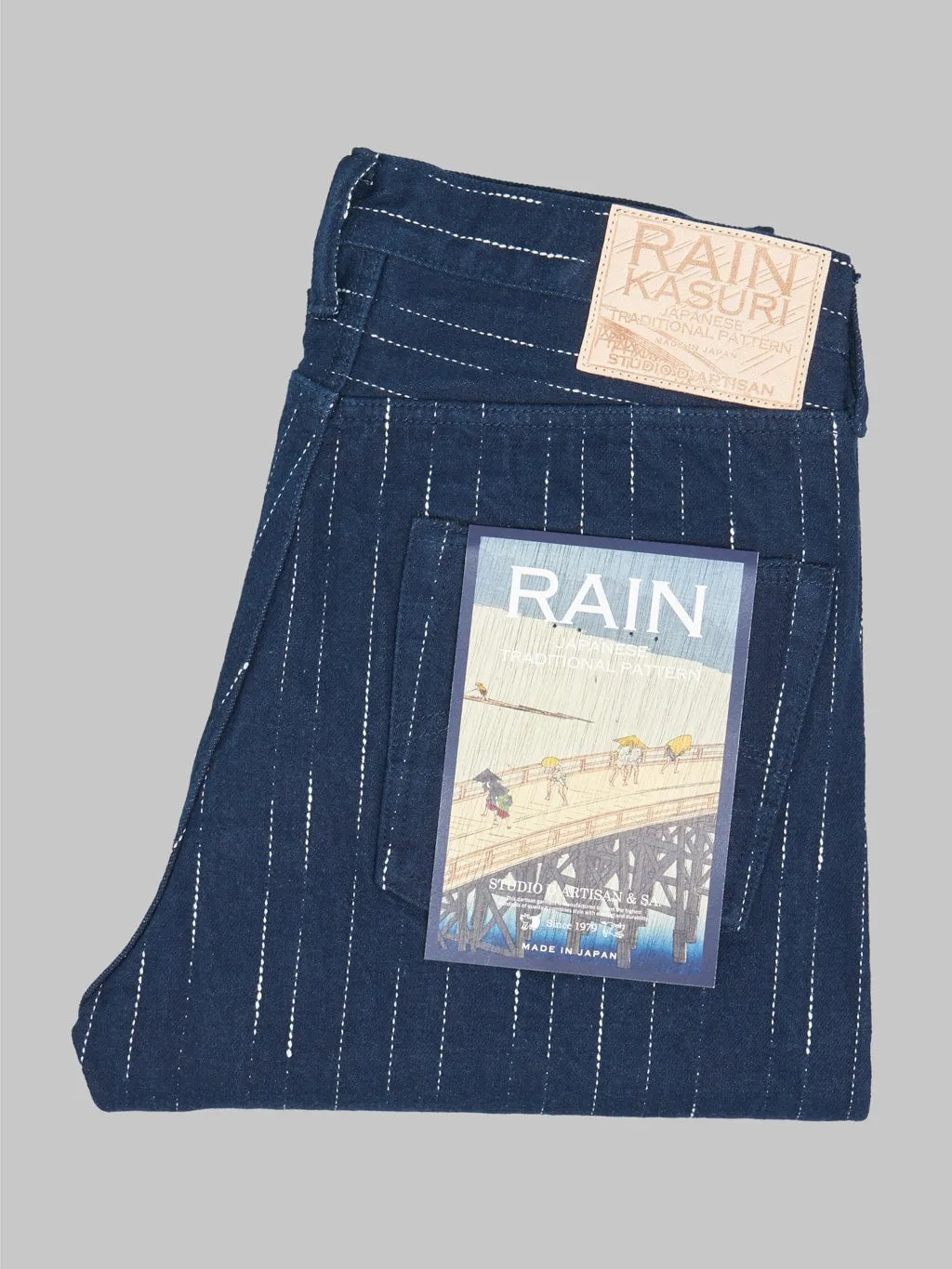 Studio D'artisan D1885 14oz Rain Kasuri Tapered Jeans