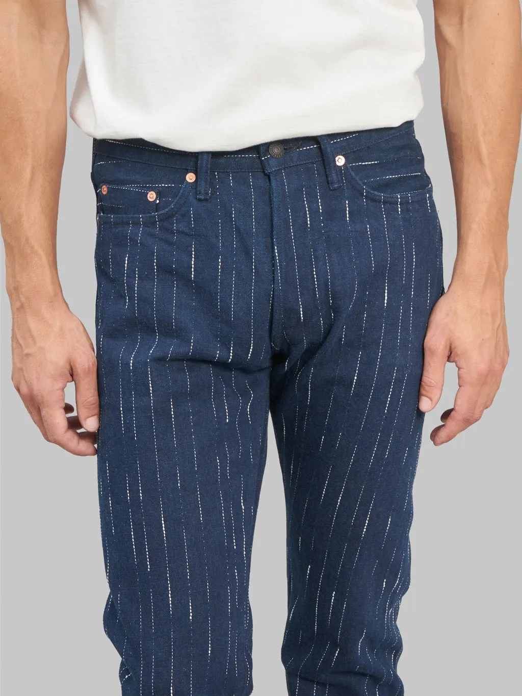 Studio D'artisan D1885 14oz Rain Kasuri Tapered Jeans