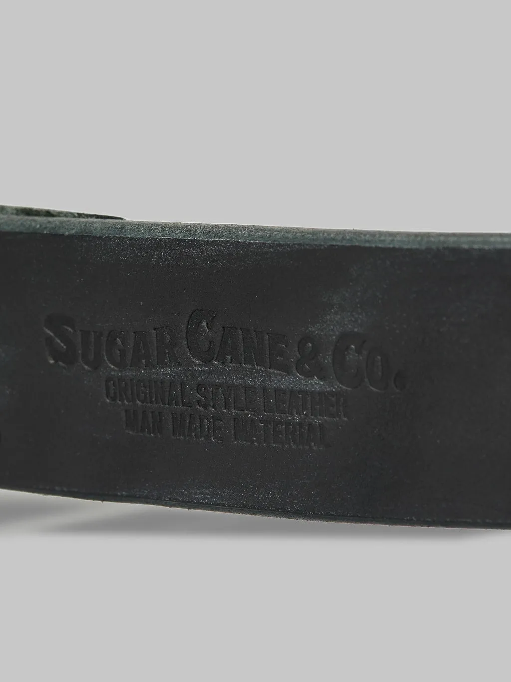 Sugar Cane Cowhide Leather Garrison Belt Black