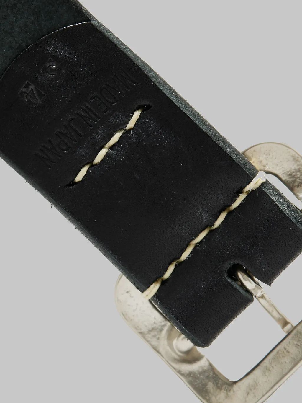 Sugar Cane Cowhide Leather Garrison Belt Black