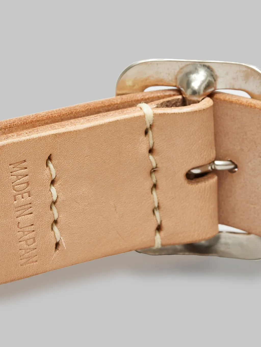 Sugar Cane Cowhide Leather Garrison Belt Tan
