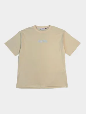 T-Shirt Oversize Con Stampa Graffiti Con Brillantini