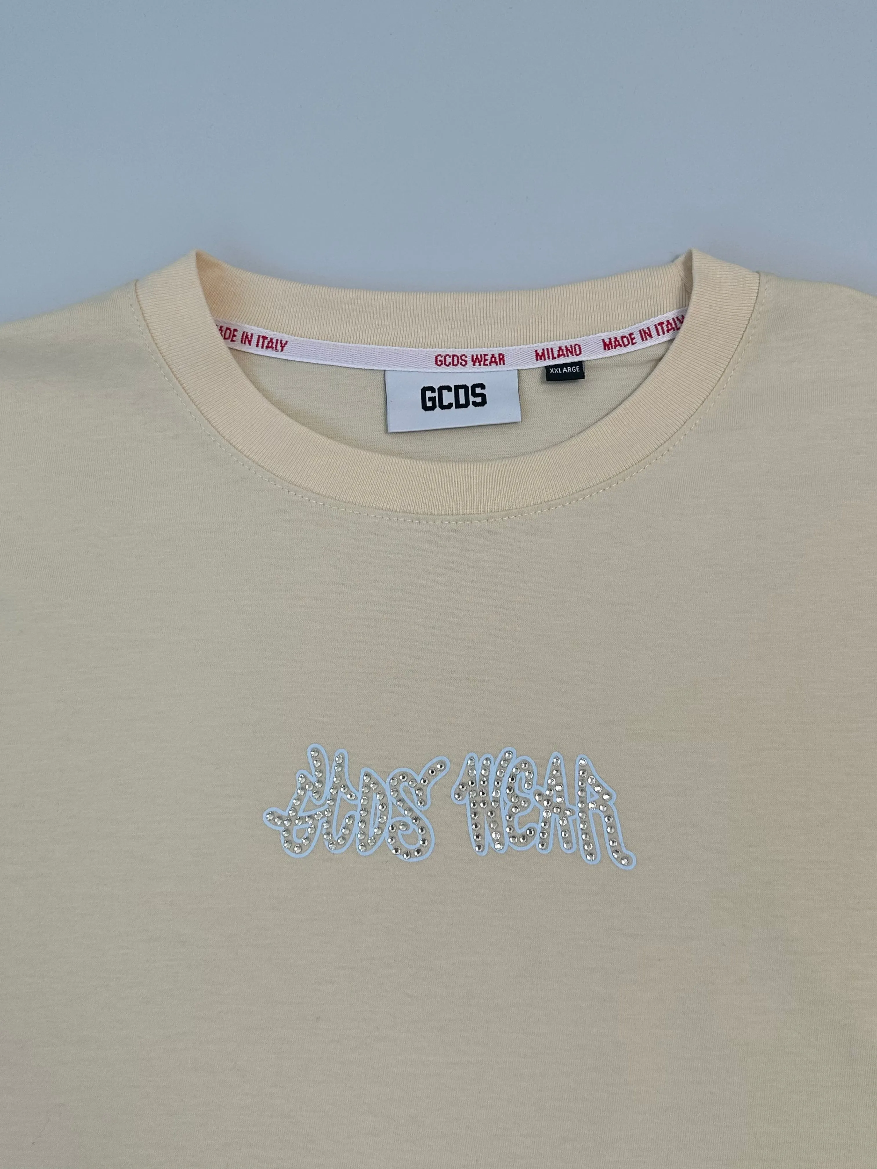 T-Shirt Oversize Con Stampa Graffiti Con Brillantini