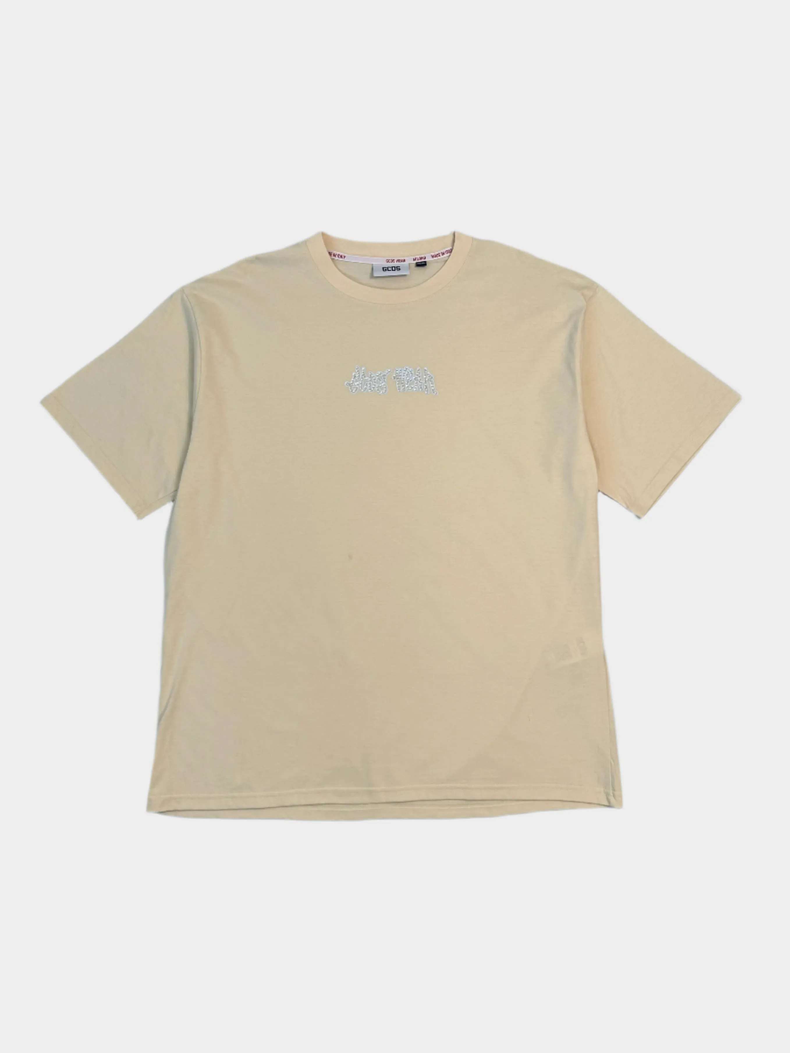 T-Shirt Oversize Con Stampa Graffiti Con Brillantini