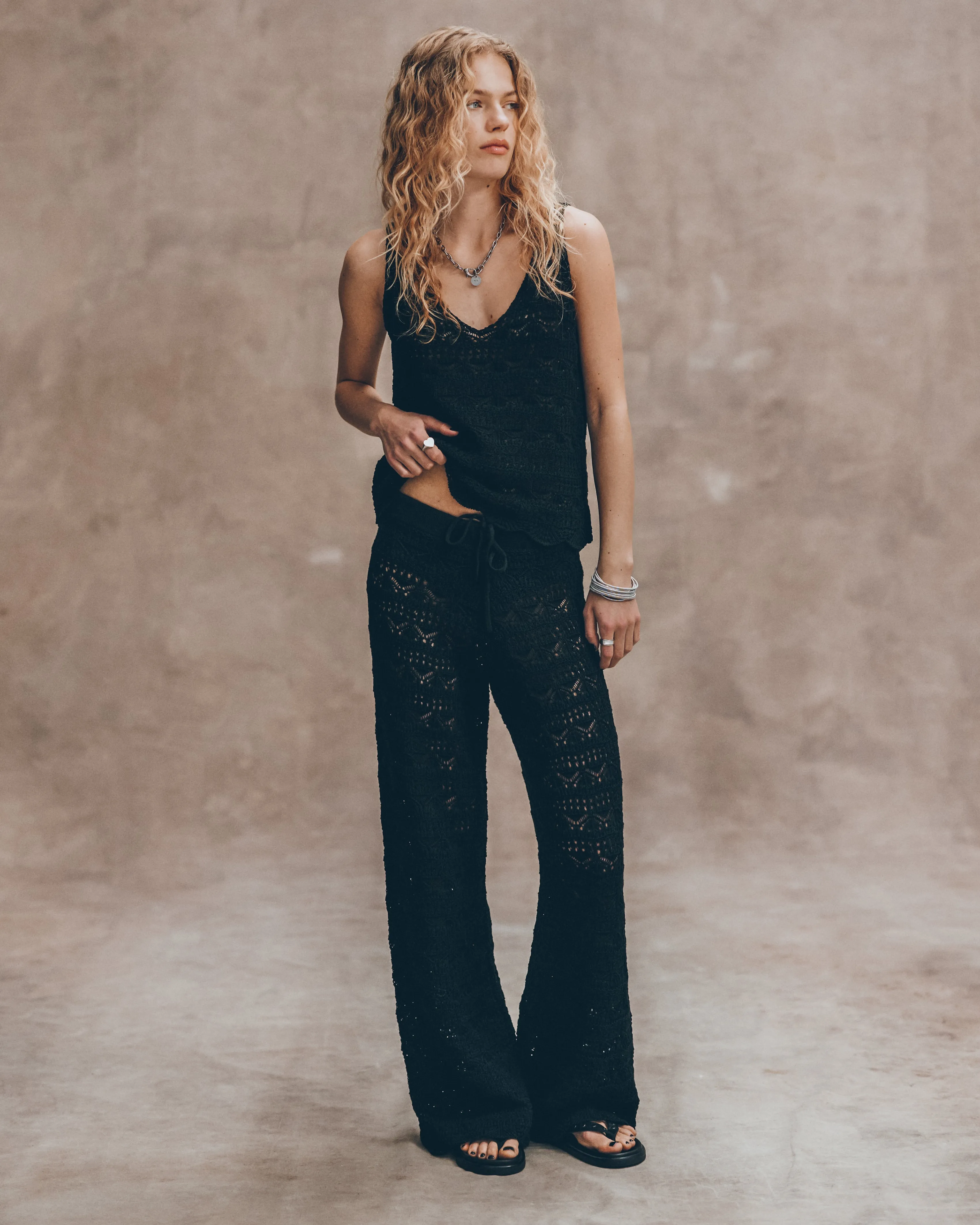 The Black Crochet Pants