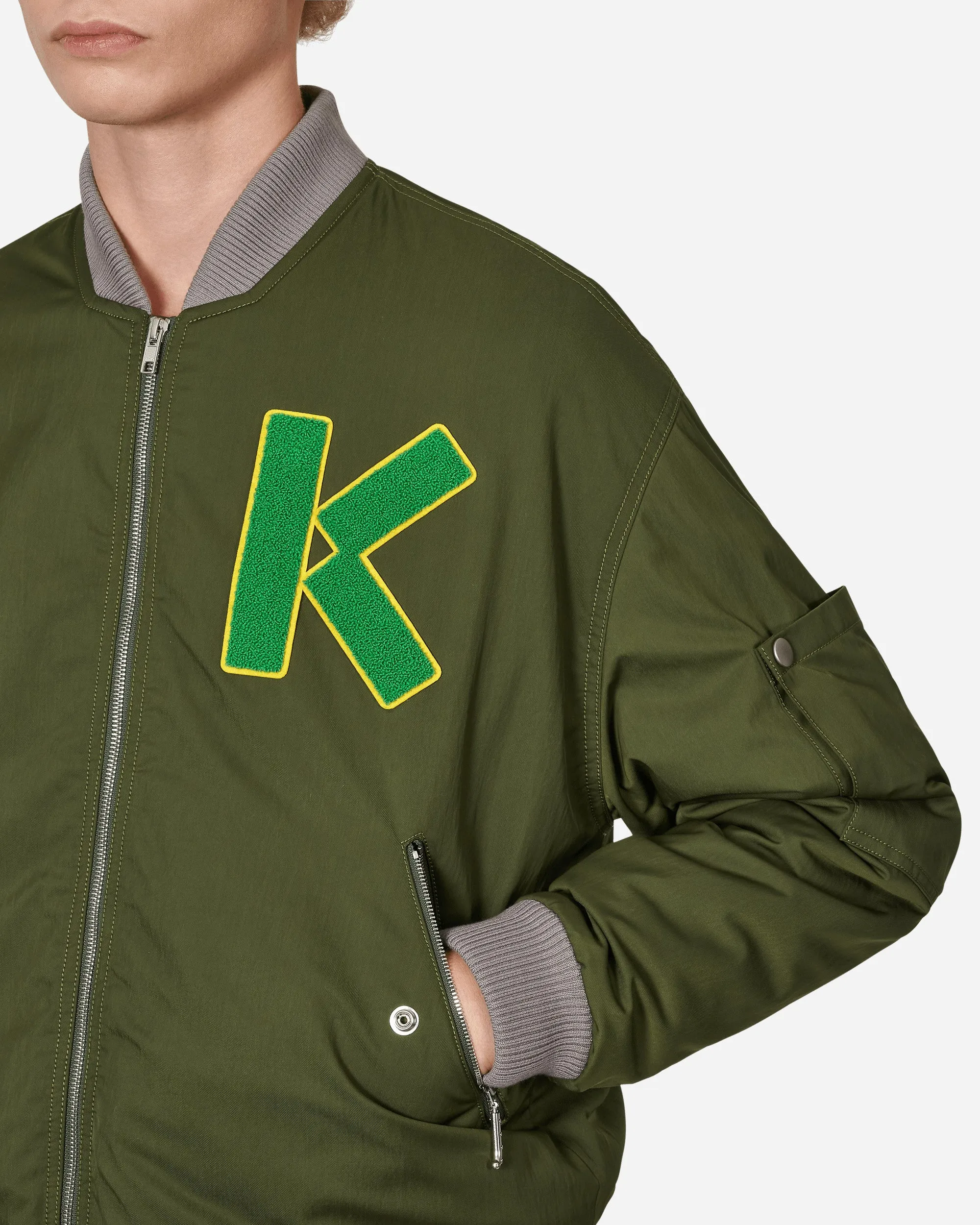 Varsity Bomber Jacket Green