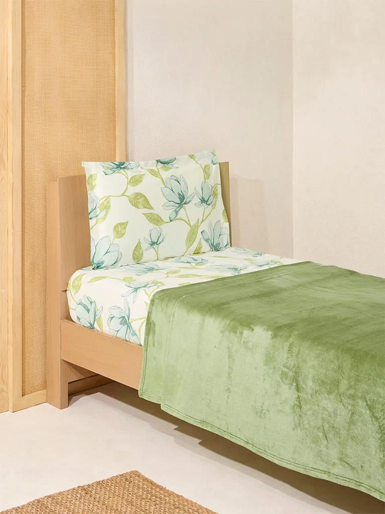 Westside Home Sage Single Bed Fleece Blanket