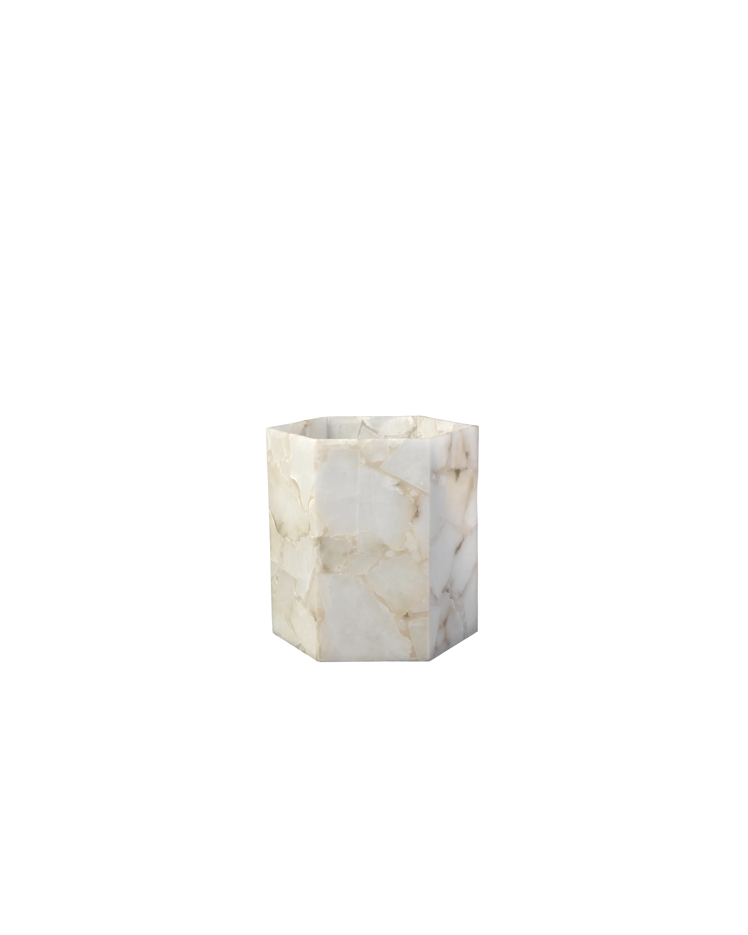WHITE ALABASTER VASE