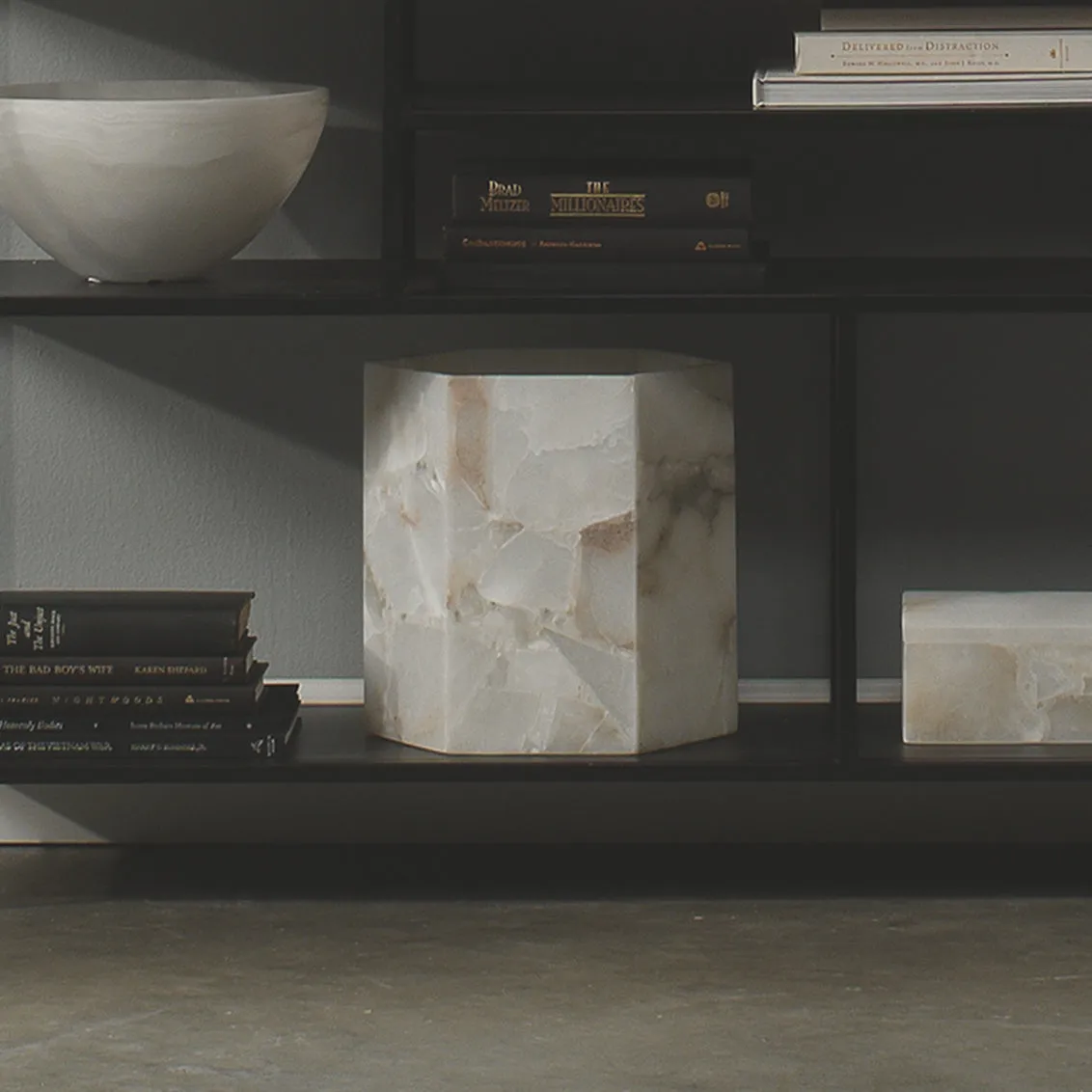 WHITE ALABASTER VASE