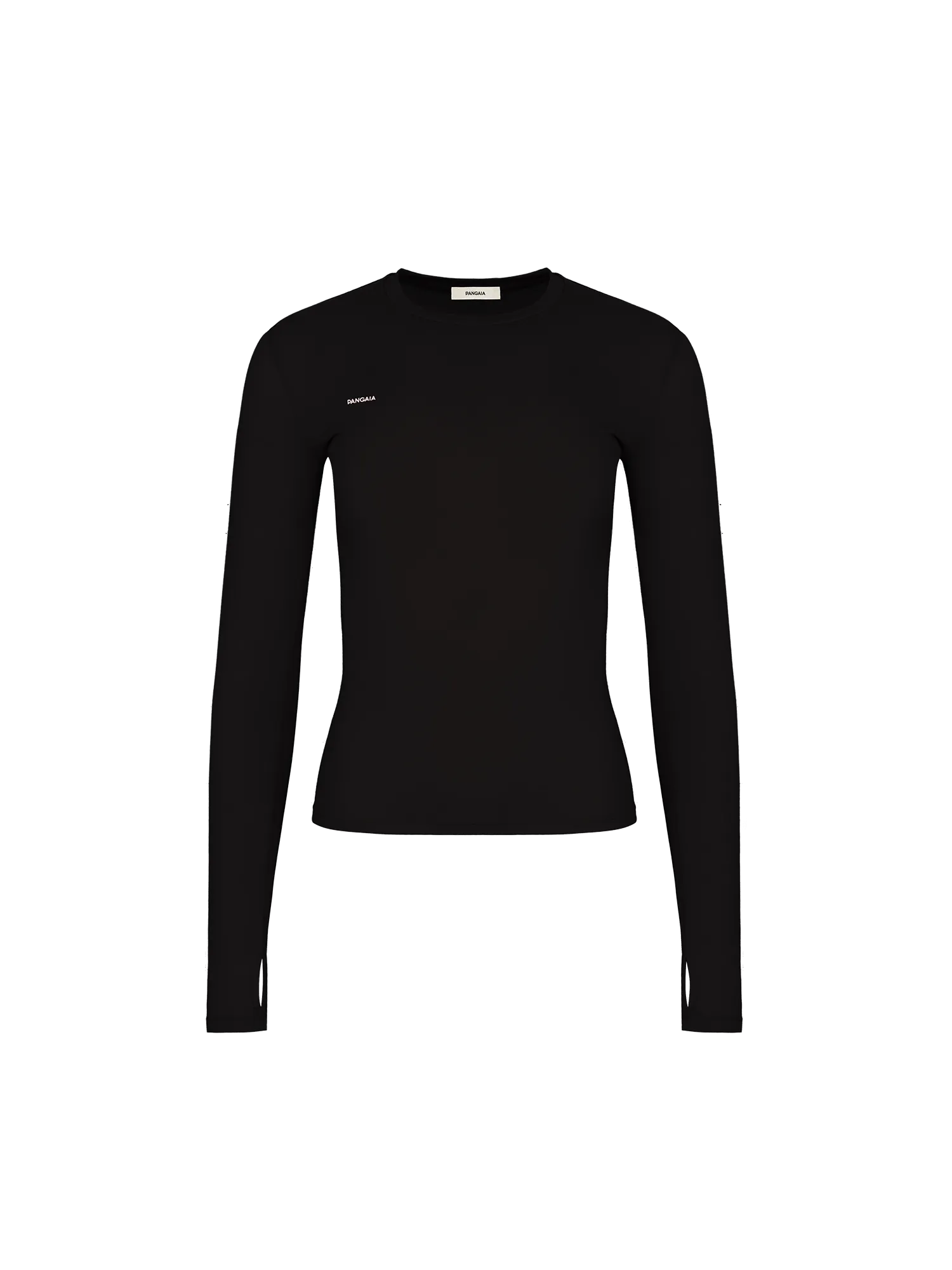 Womens 365 Cotton-Stretch Long-Sleeved Top—Black