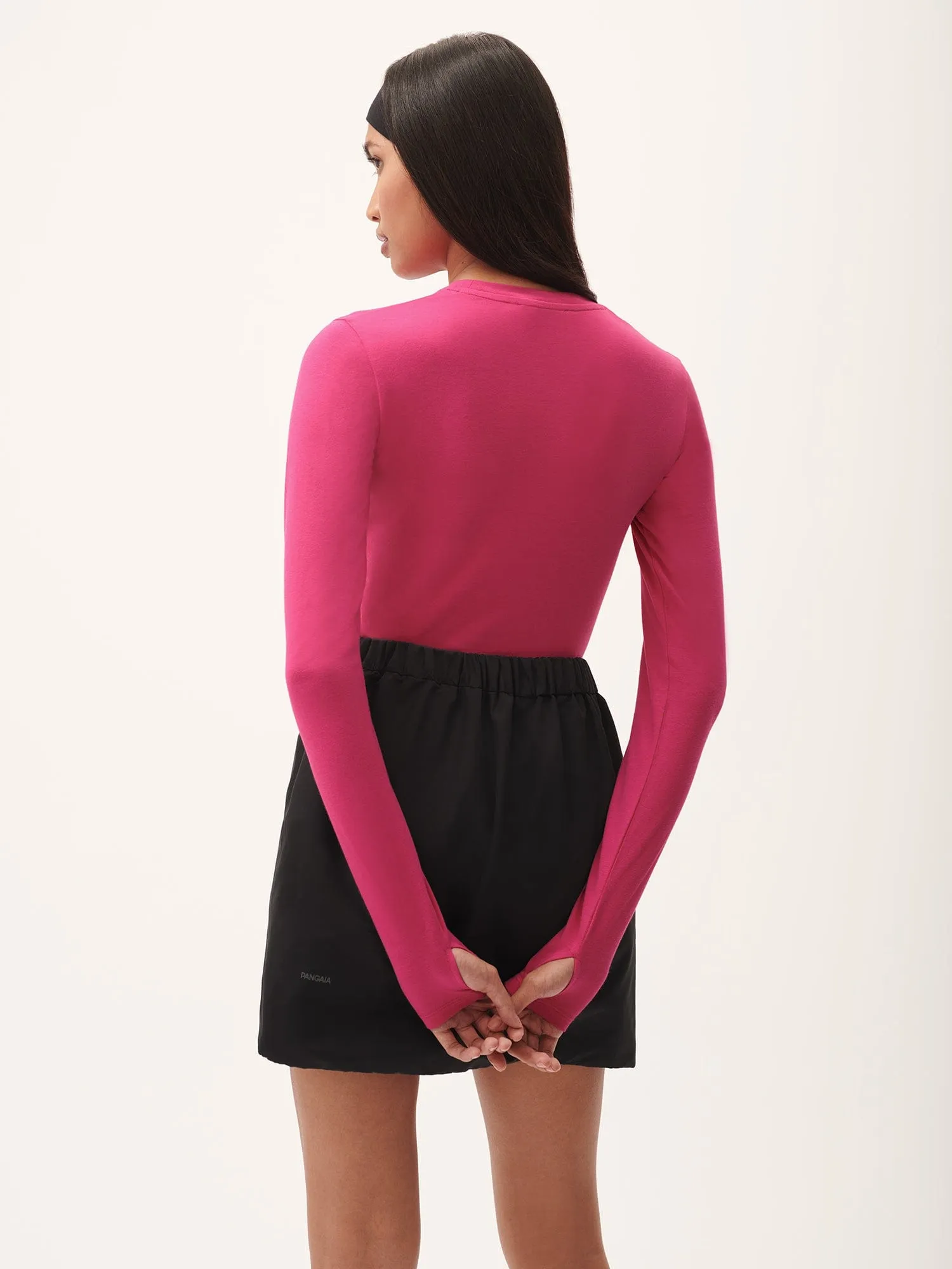 Womens 365 Cotton-Stretch Long-Sleeved Top—Howlite Pink