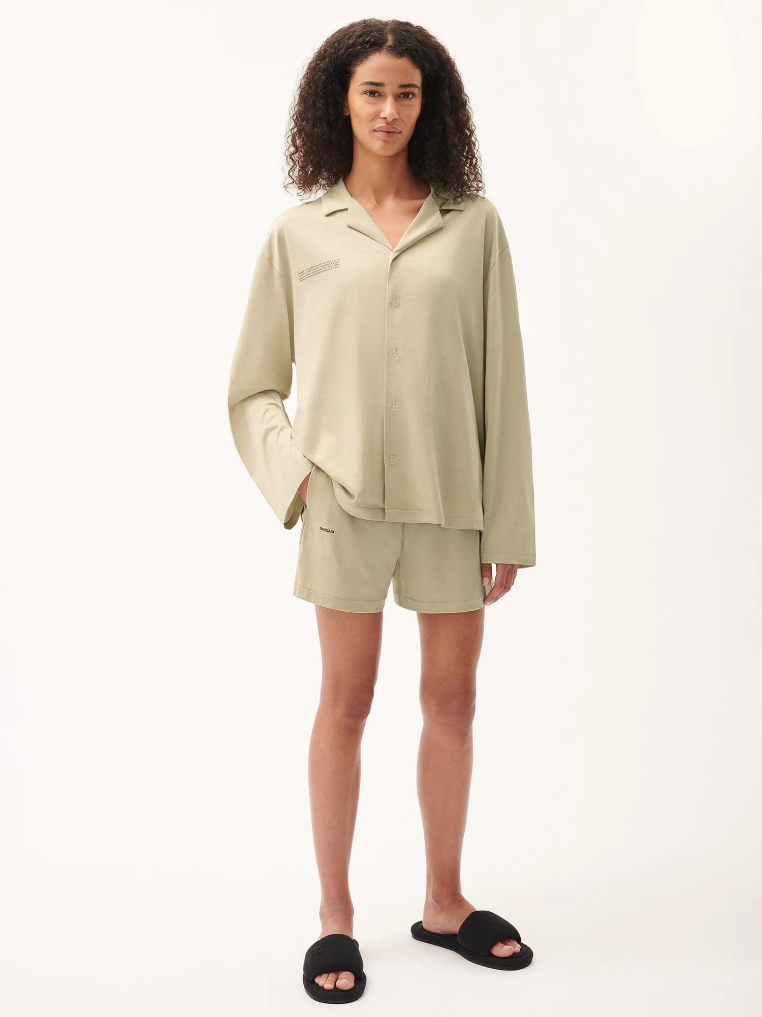 Womens 365 Lightweight Short Pyjama Shorts Set —maitake beige
