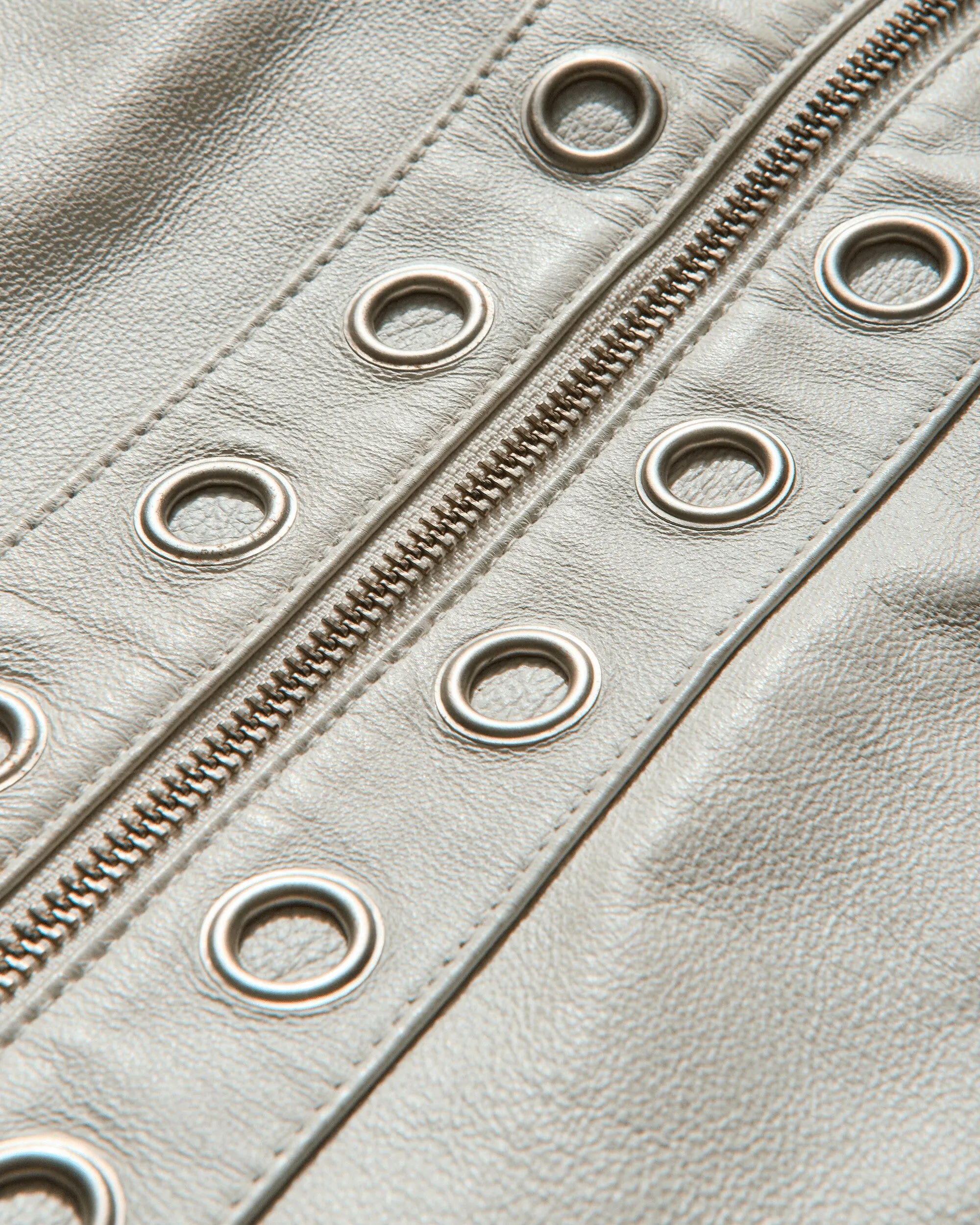 Women's Leather Jacket White