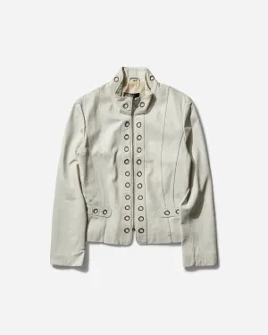 Women's Leather Jacket White