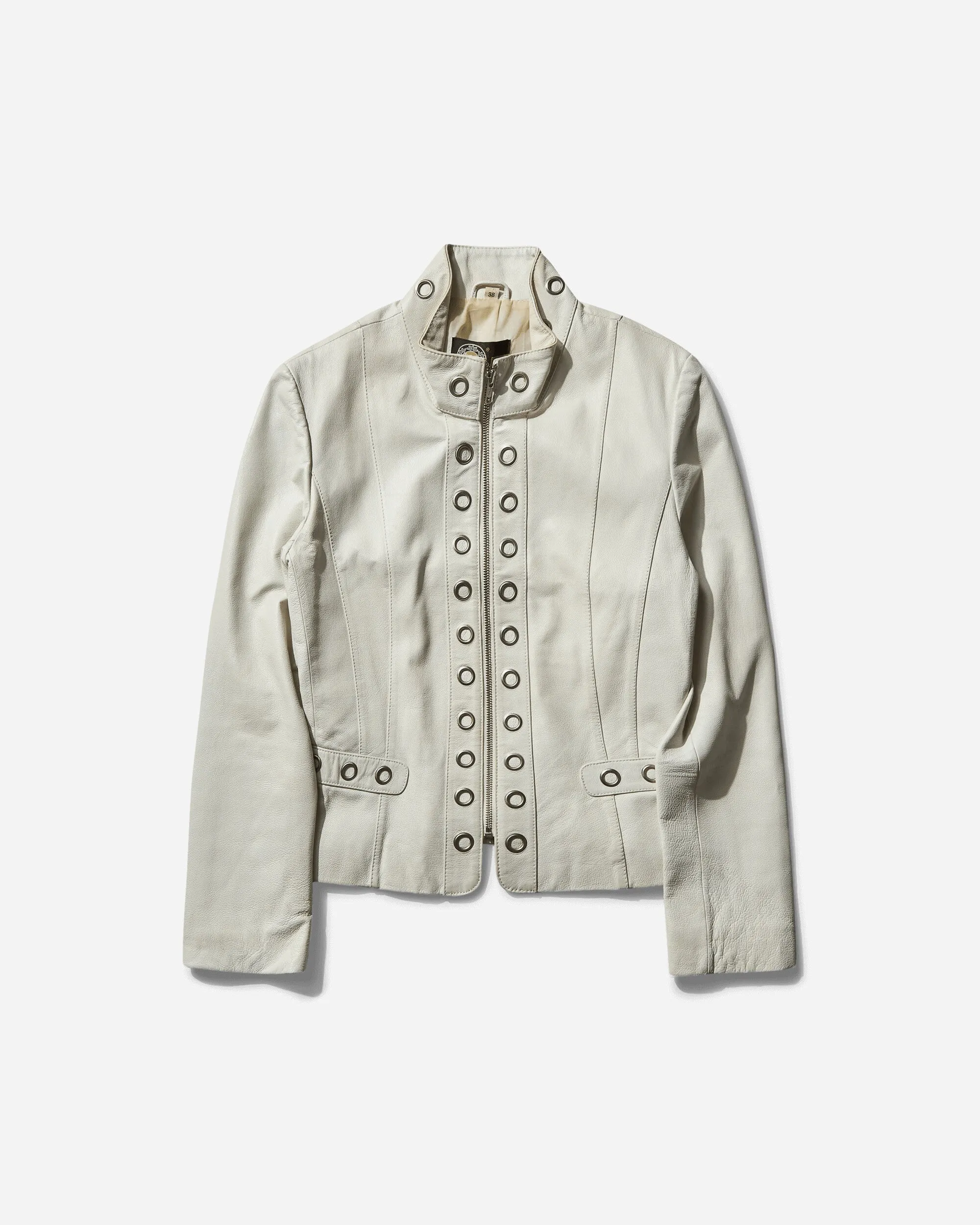 Women's Leather Jacket White