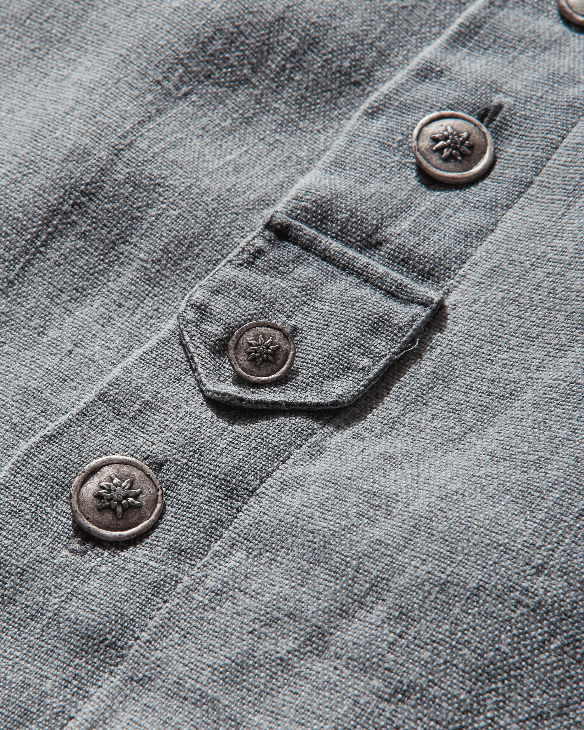 Women's Raw Linen Overshirt Grey