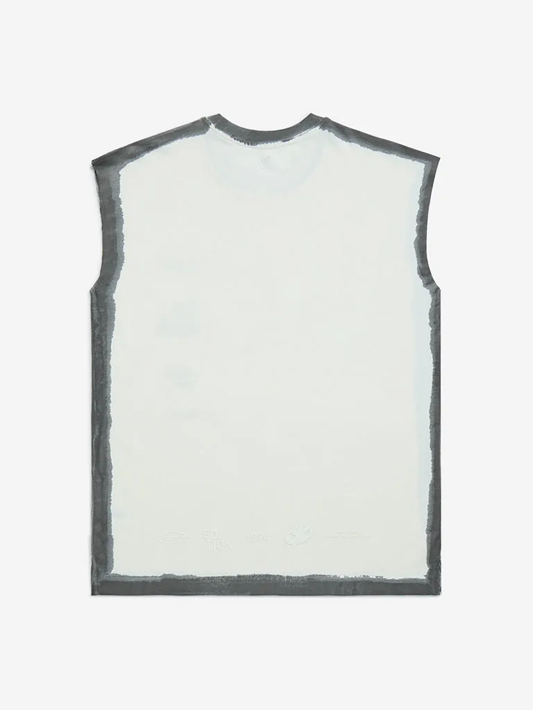 Y&F Kids Off-White Printed Cotton T-Shirt